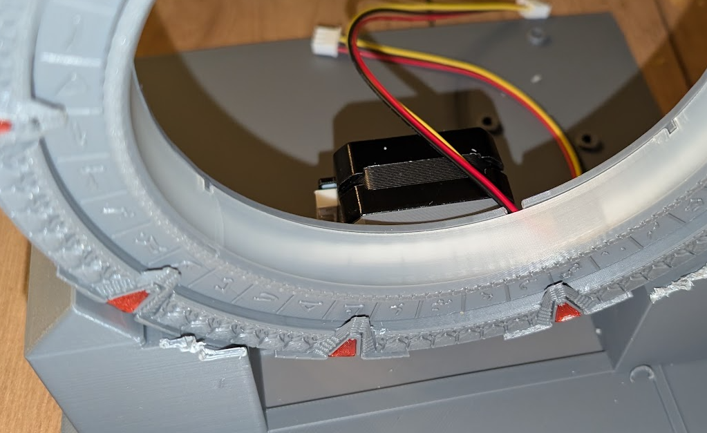 Inner ring placed to complete the gate assembly